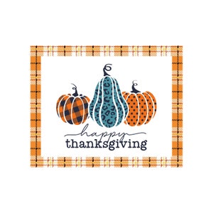 Thanksgiving Pumpkin Sign - 8x10 indoor/outdoor aluminum Door hanger sign, wall sign, wreath sign, metal sign, Decoration, Fall Decor