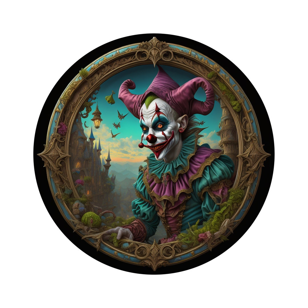 Jester Sign Creepy Jester Clown - Indoor/outdoor Aluminum Sign - Door Hanger Sign ...