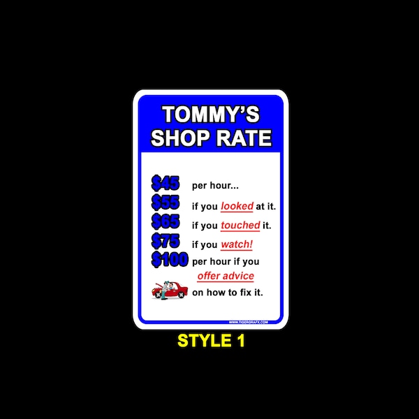 Aluminum Shop Sign - Etsy