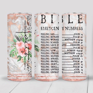 Bible Emergency Numbers - 20oz Skinny Tumbler ST-216