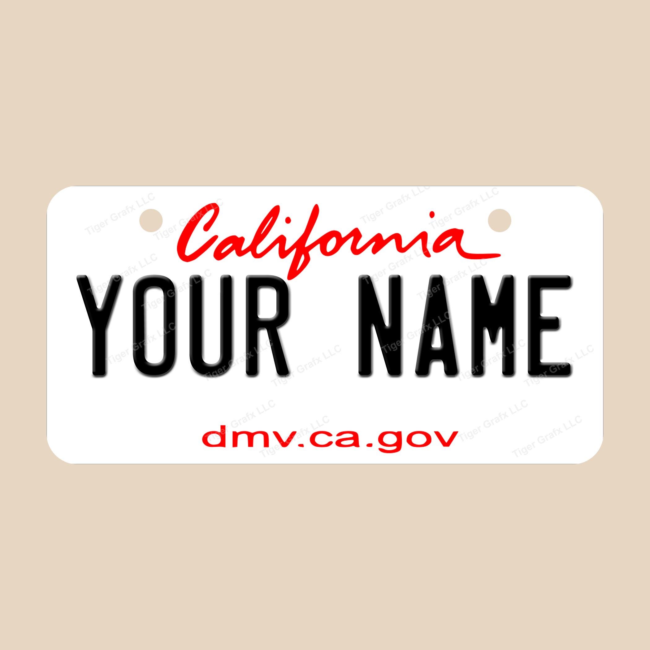 Custom Personalized 3x6 Inch Kids CALIFORNIA Novelty License Plate