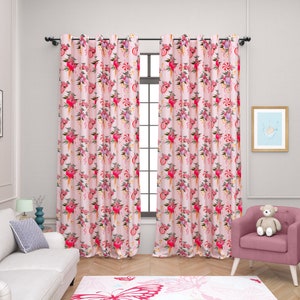 Velvet Curtains, Luxury Drapes for Living & Bedroom Curtains, Floral Color Velvet Curtains, Boho Custom Curtains Window Treatments Panel