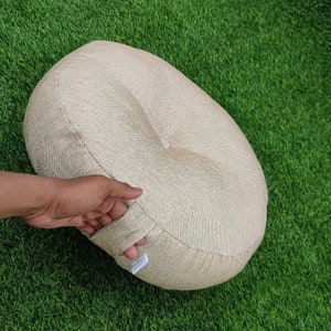 Meditation Set Zafu ,jute Linen Floor cushions Meditation pillow Meditation cushion Meditation pouf Pillow Seat Yoga, custom size available
