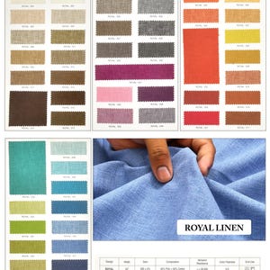 < ROYAL LINEN > Heavy Linen Fabric     
Lots of fabric options available please check section (Fabric Range) for more options.