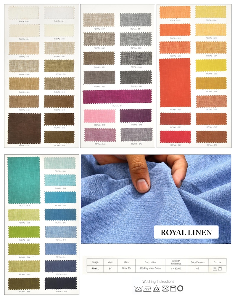 < ROYAL LINEN > Heavy Linen Fabric     
Lots of fabric options available please check section (Fabric Range) for more options.
