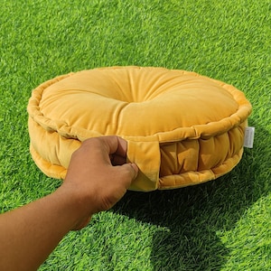Bestseller Round Seat Cushions 31 colors chair pads with ties indoor/covered outdoor bistro pads 13,14,15 inches handmade fast image 3