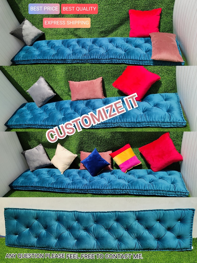 Window Seat Cushion Hand Tufted Custom Bench Cushion With Etsy