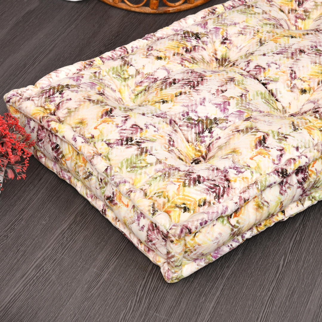 bench-cushion-custom-tufted-window-seat-pad-abstract-pastel-floor