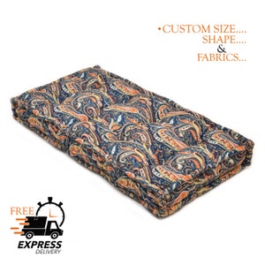 Floor Pillow-Sofa Cushion-Large Floor Cushion-Reading Nook Cushion-Futon Cushion-Velvet Bench Cushion- Meditation Pillow-Corner Cushion