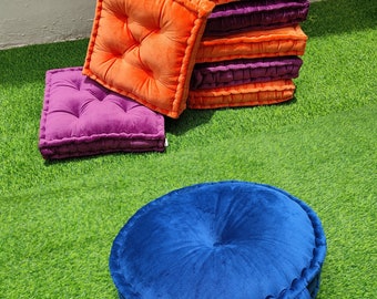 Velvet French Cushion | Velvet Fabric | Elegant Sofa Cushion | Home Decor | Floor Cushion | bench cushion | Window Seat | Floor Pillow
