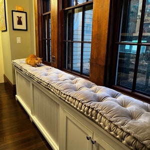 Custom Tufted Cushion, Pallet Cushion, Patio Cushion , bench cushion, french cushion, baroque , floor pillow, window seat, reading nook
