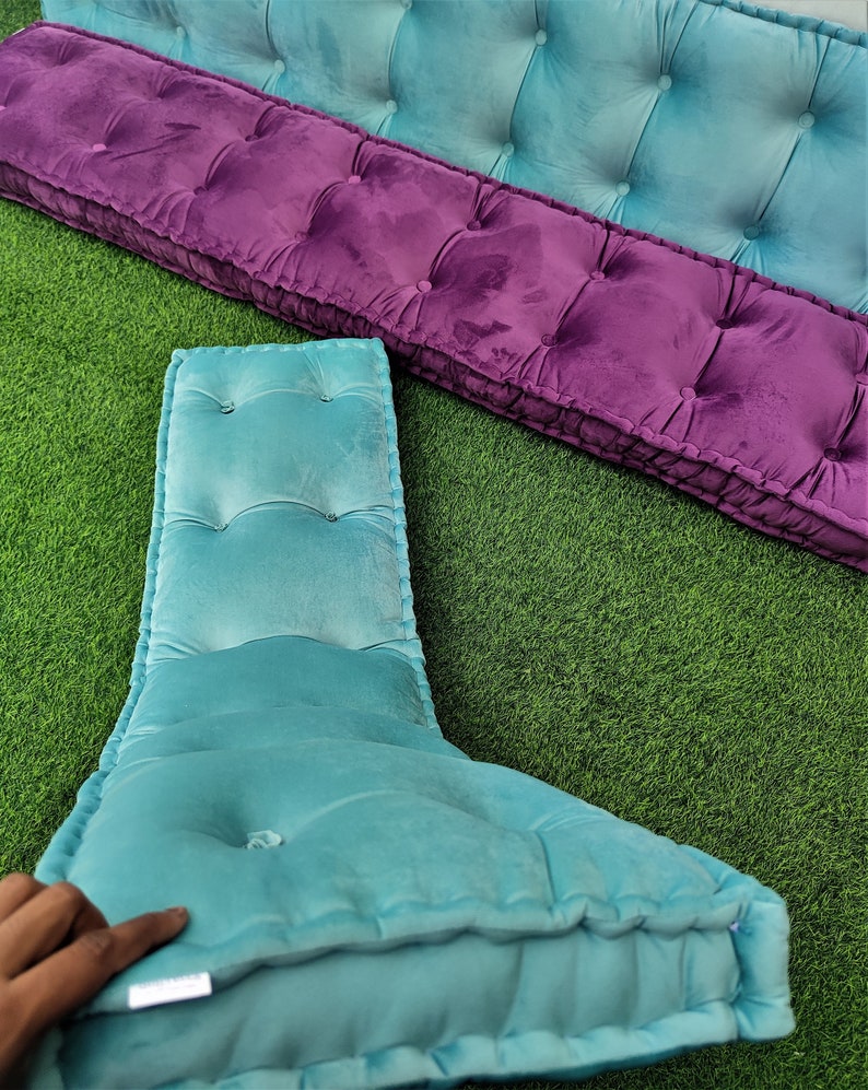 Velvet Seat Cushion With Ties Square Solid Nonslip Pillow for Etsy