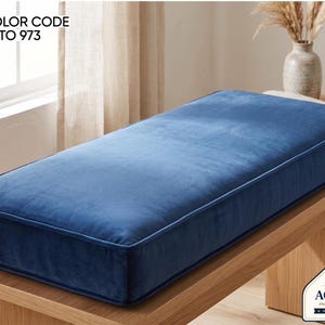 Custom Bench Cushion for Window Seat and Indoor Seating , Banquette Cushion, Made to Order Bench Cushion for Dining Nooks With Zipper Cover
