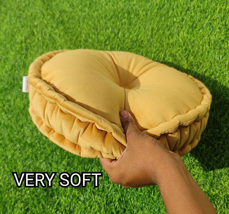 Bestseller Round Seat Cushions 31 colors chair pads with ties indoor/covered outdoor bistro pads 13,14,15 inches handmade fast image 2