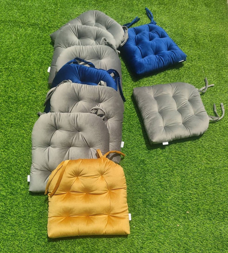 Handmade Chair Pads Chair Pads Velvet Chair Padsoutdoor Etsy