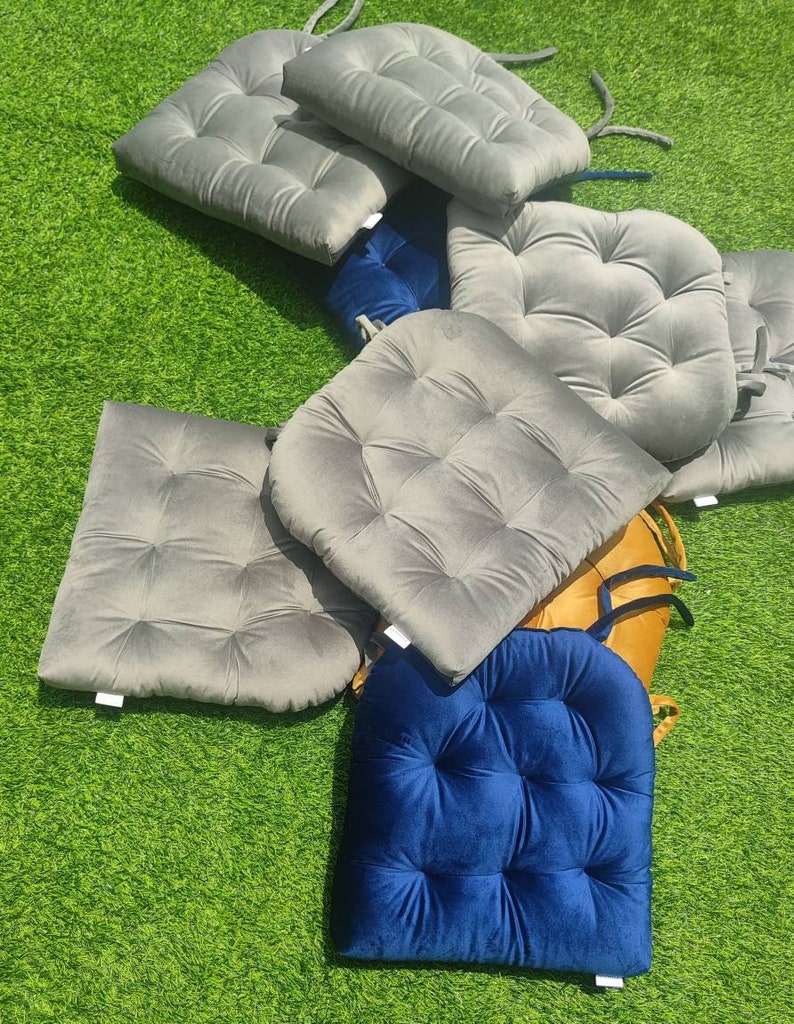 Handmade Chair Pads Chair Pads Velvet Chair Padsoutdoor Etsy