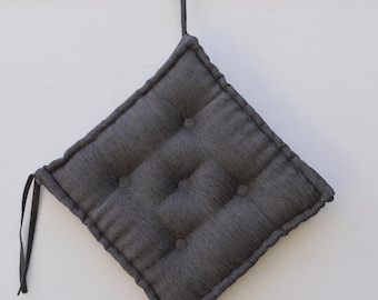 Bestseller Square Seat Cushion "Сolors" Chair Pads with Ties Wedding white pads  Indoor/For kids/Bistro,Velvet seat cushion with ties