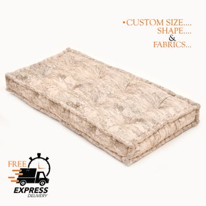 Large and small floor pillow, sofa cushion & backrest, bench cushion, window seat cushion, floor couch, meditation floor pillow,