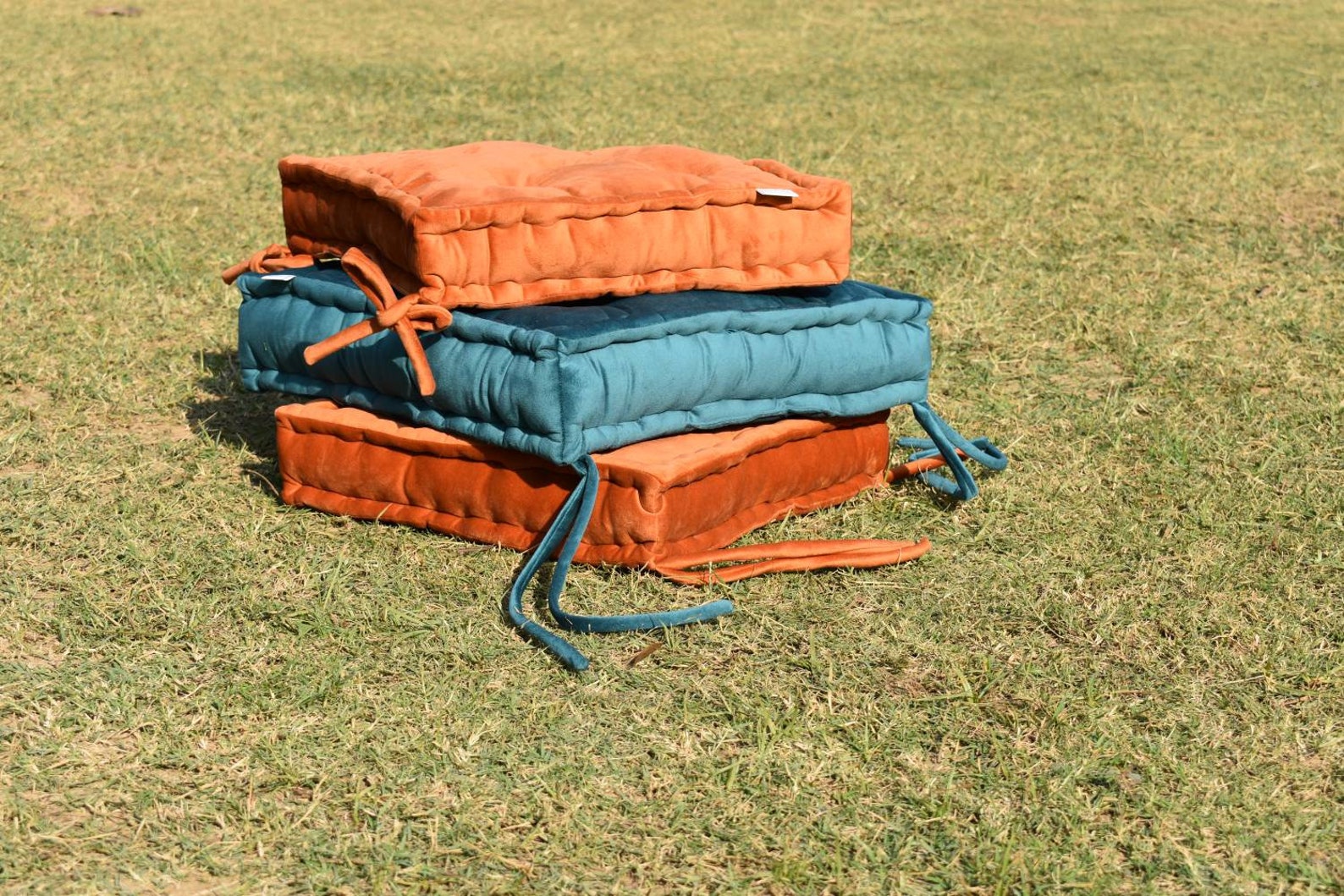 Velvet Square Box Cushion Handmade Floor Cushion Indoor Etsy