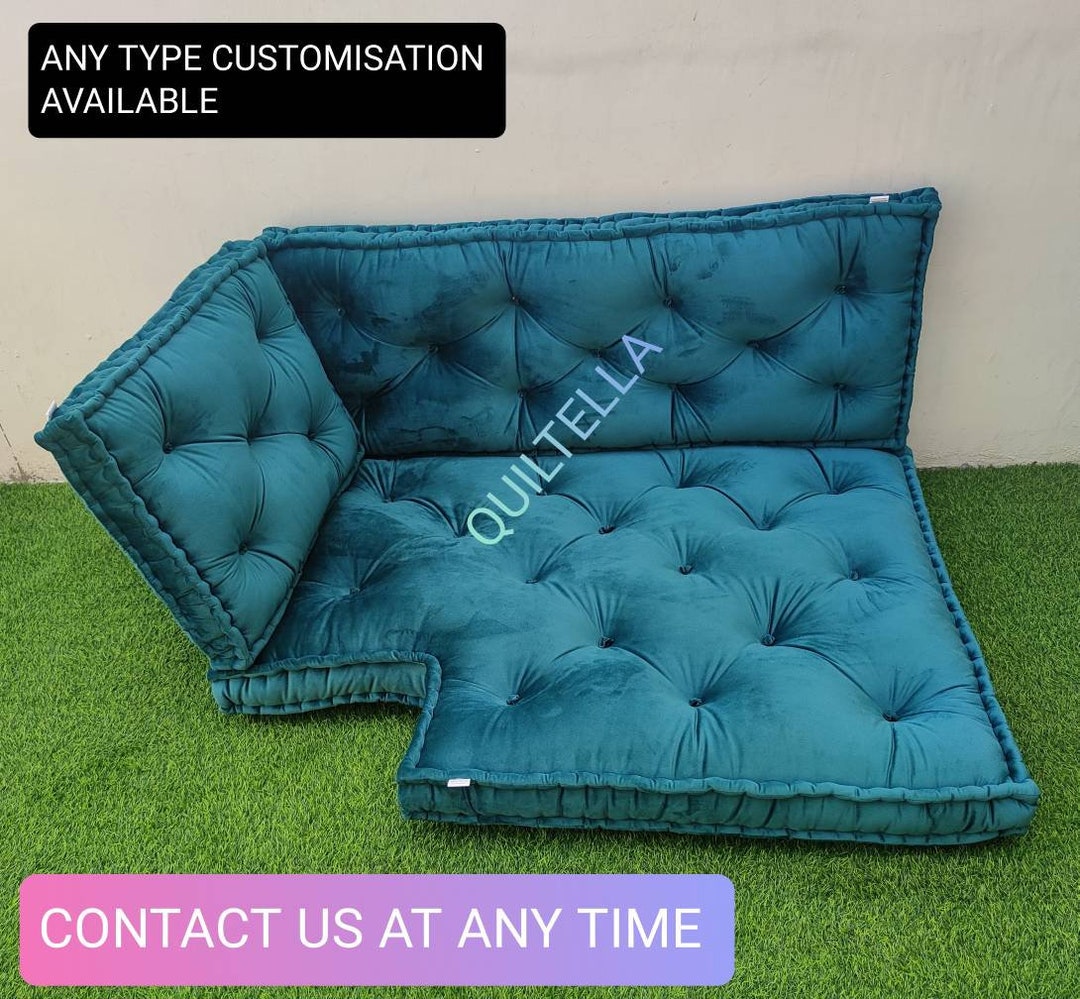 Large & Small Japanese Futon Floor Cushion Play Mat Velvet Etsy