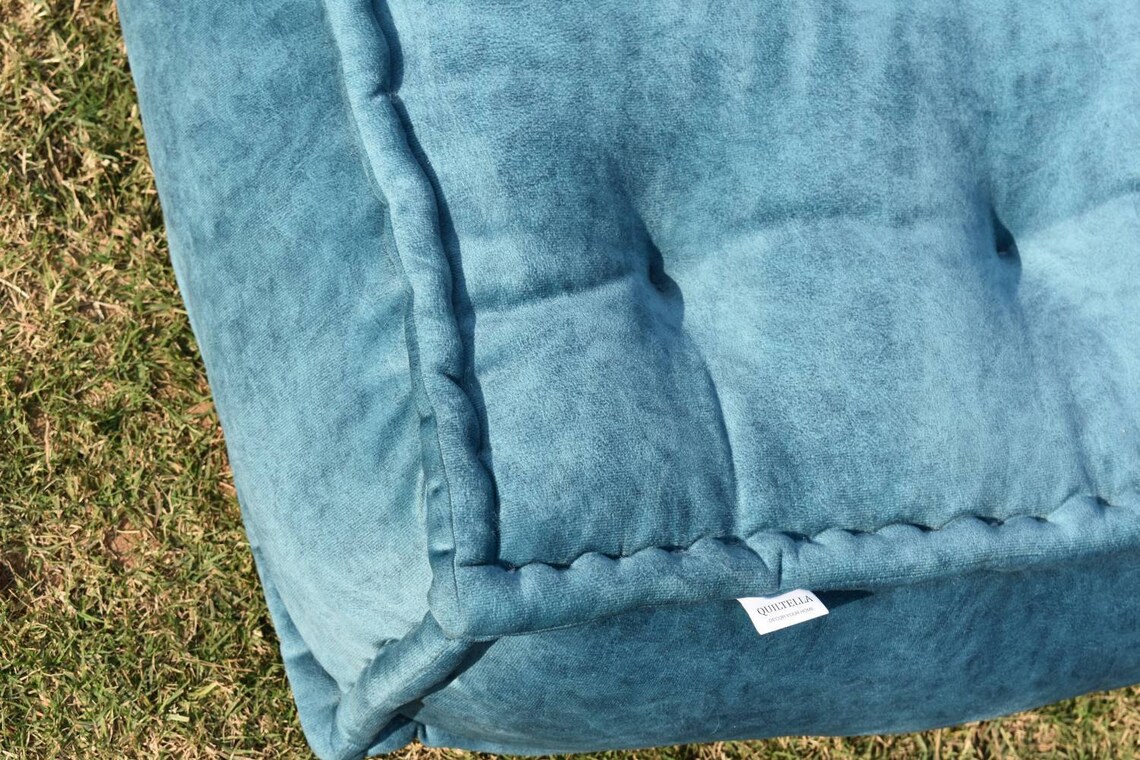 Custom french mattress cushions Velvet bench cushion handmade Etsy