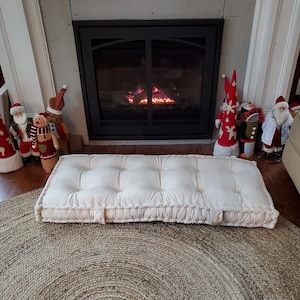 Custom Bench Cushion | Indoor Bench Cushion| Custom Size Window Seat Cushion | Custom Tufted Cushion | Custom French Style Window Seat