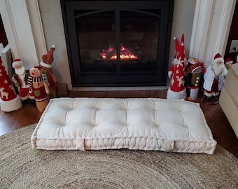 Custom Bench Cushion | Indoor Bench Cushion| Custom Size Window Seat Cushion | Custom Tufted Cushion | Custom French Style Window Seat