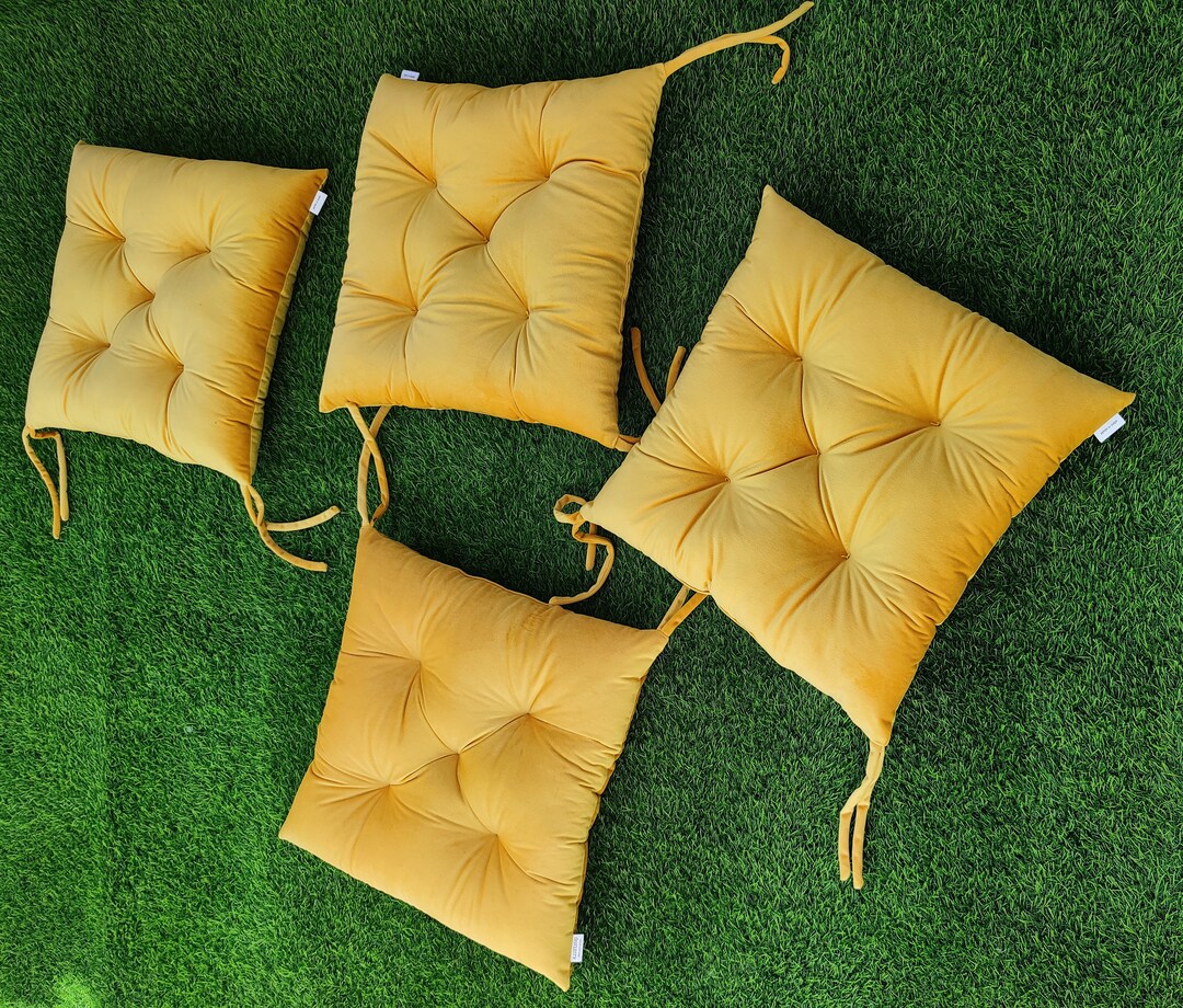 Chair Pad,seat Pad, Round Seat Cushion Сolors Chair Pads With Ties,indoor/for Kids/bistro