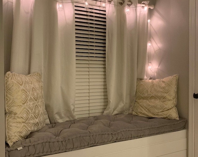 Window Seat Cushion Hand Tufted Bay Window Custom Bench Cushion With ...