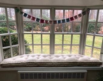 Custom French Cushion | Custom Tufted Cushion | Sofa | Custom Bench Cushion | Customized Tufted Cushion | Custom Size Window Seat Cushion