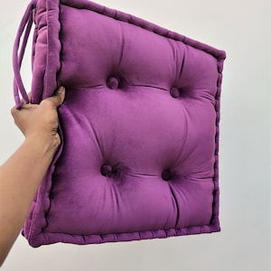 velvet tufted chair cushion, chair pad, Booster seat pads,Driving office garden patio floor wicker cushion, floor cushion, car seat cushion,