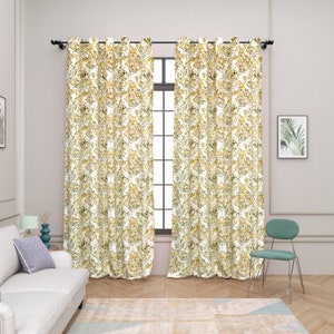 Floral Velvet Curtains, Custom Window Curtain Panels, Curtains for Living Room, Curtains, Curtain Panels, French Dining Room Curtains