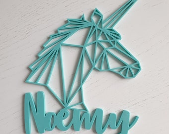 Custom 3D Door Decoration - Unicorn