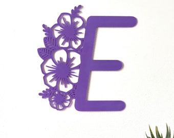 Personalized door decoration 1 Letter with flowers