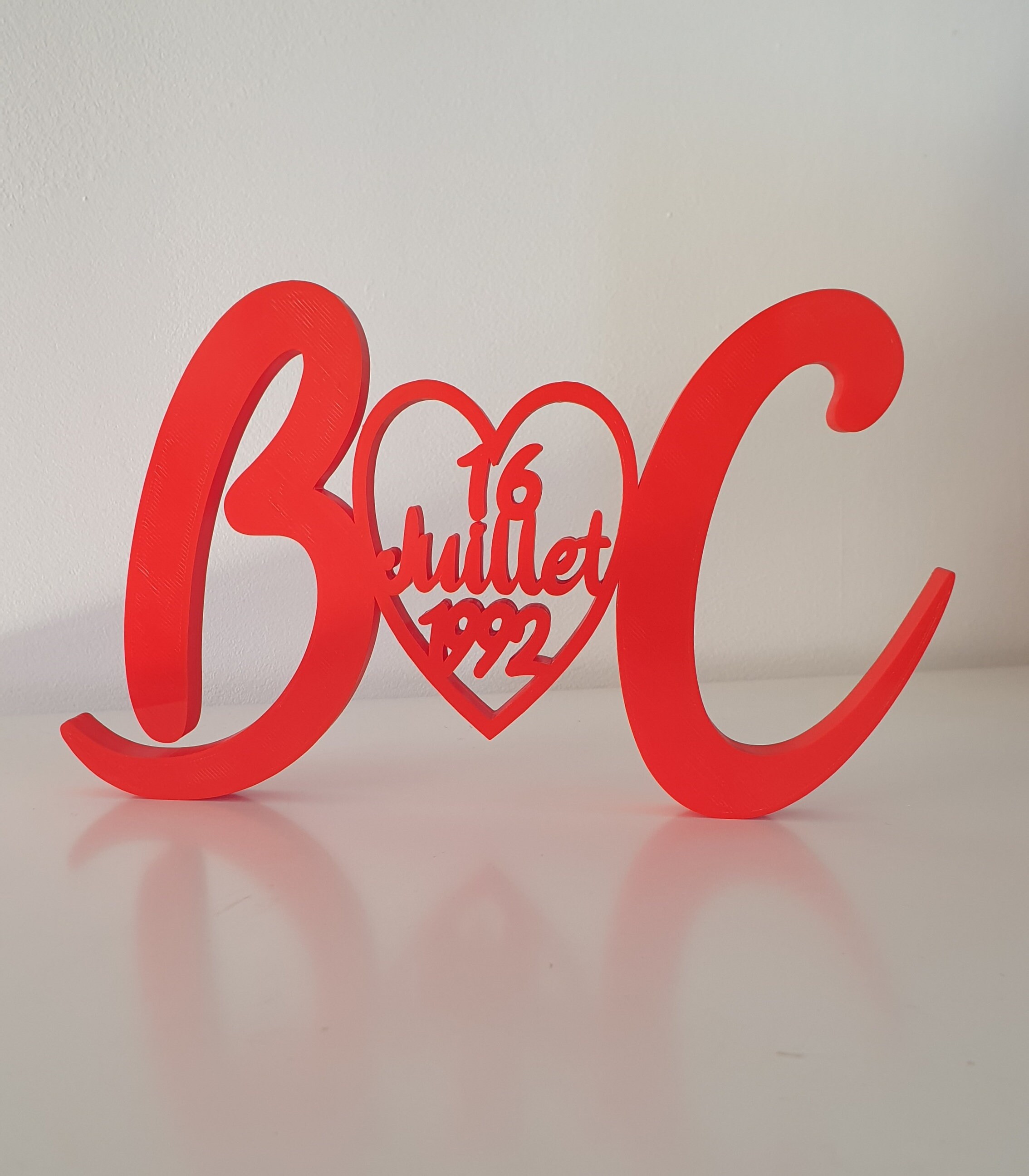 Cadeau de Saint Valentin Personnalisé à Poser - Cadeau d'anniversaire Rencontre/Mariage