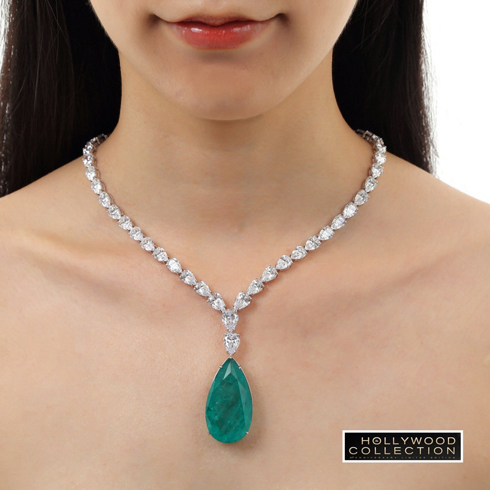 Emerald Green Necklace Julia Roberts Inspired Fusion Emerald Etsy