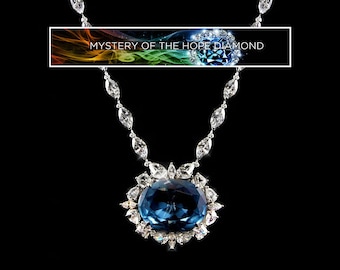 Hope Diamond Necklace & Brooch Blue Diamond cz Heritage Wedding Anniversary Costume Jewelry Gift