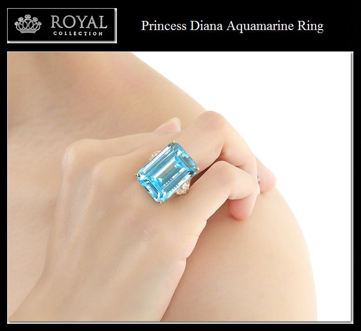 Meghan markle deals aquamarine cocktail ring