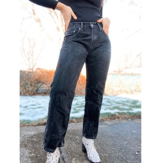Levis 505 High Waist wedgie fit mom jeans Black Je