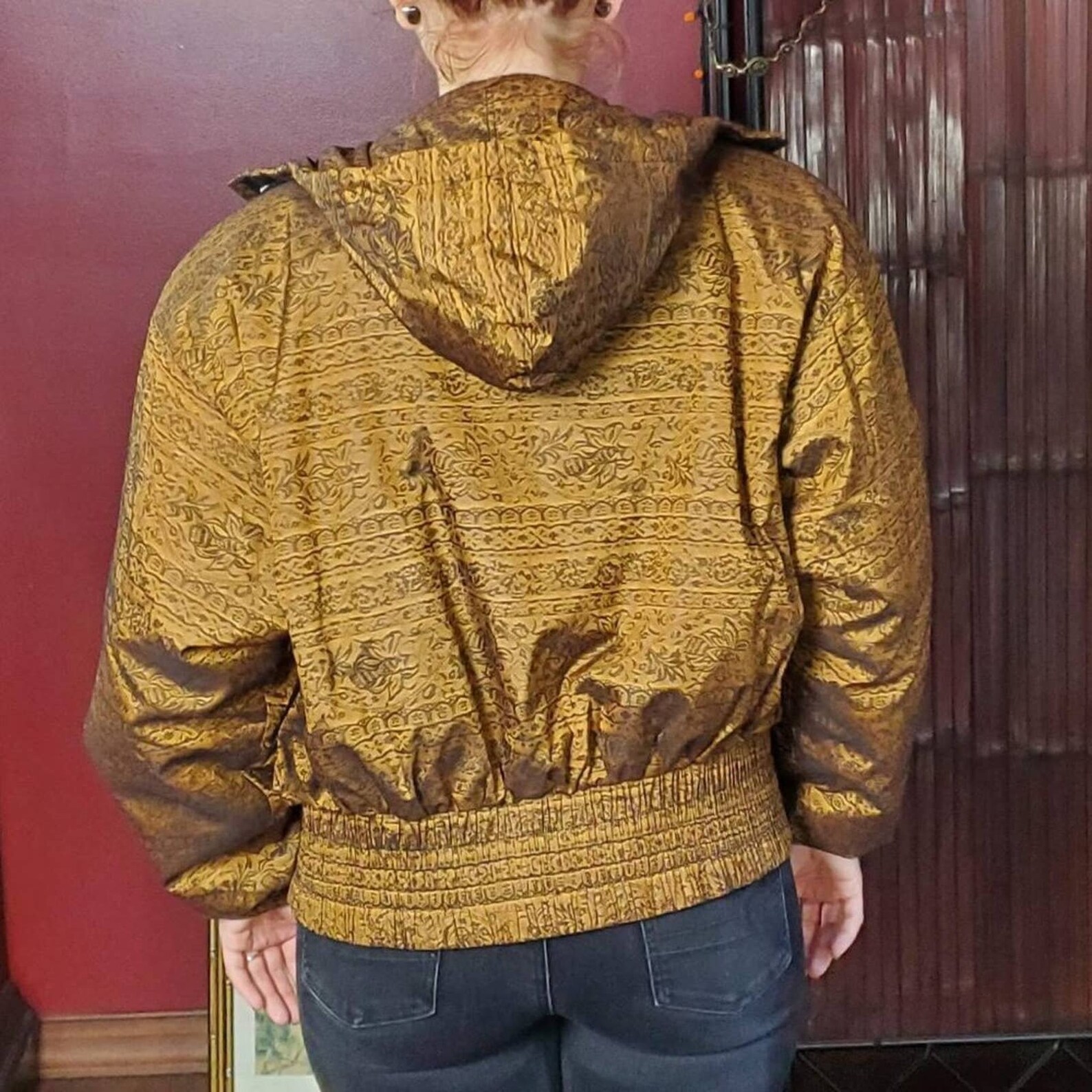 Vintage NILS Ski Jacket Gold Metallic Iridescent | Etsy