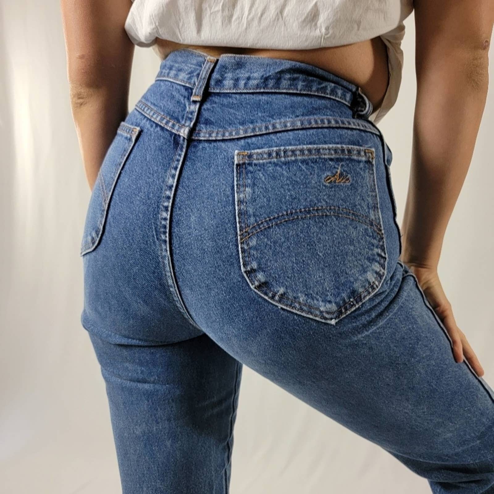 USA High Rise Mom Jeans by -