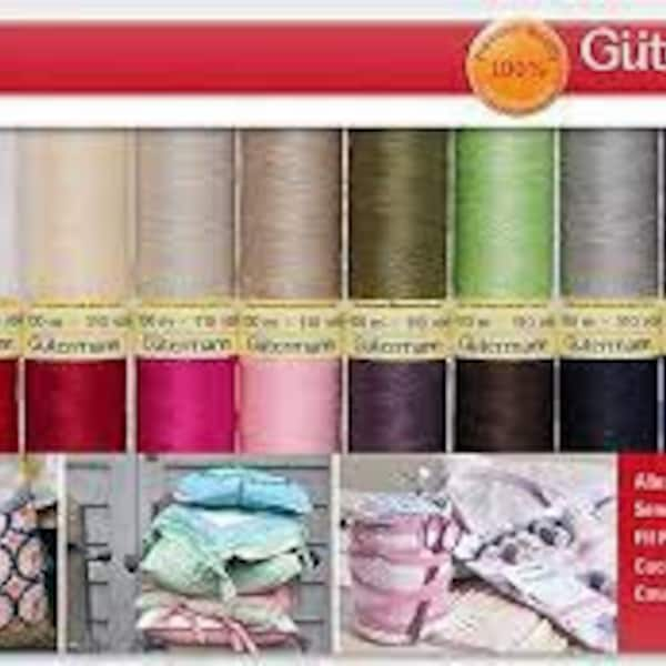 Gutermann Thread Set: Sew-All Thread 100m, Pack of 20, Assorted