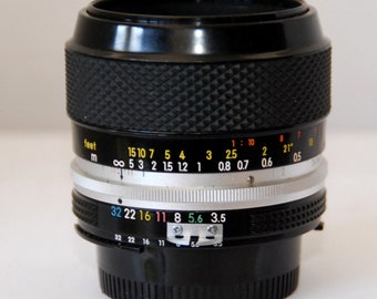 Micro Nikkor P Auto f3.5/55mm AI Mount camera lens