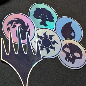 MTG Mana & Symbol - Adhesivo de vinilo premium - Laminado