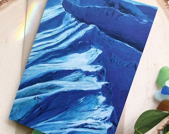 Tarjeta de montañas de Alaska / Líneas de cresta / Tarjeta de agradecimiento / Artista de Alaska