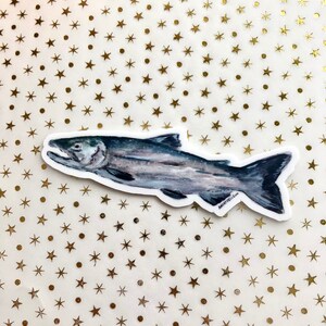Petit autocollant de poisson | | du saumon d’Alaska Anya Toelle | | d’art du poisson | d’artistes de l’Alaska | cadeaux de pêche bouteille d’eau, ordinateur portable, cadeau