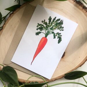 Carte vierge de Carotte | Art par Anya Toelle | | d’artistes de l’Alaska | de cartes végétariennes Carte vierge de | de légumes | d’art de l’Alaska | de décoration de jardin
