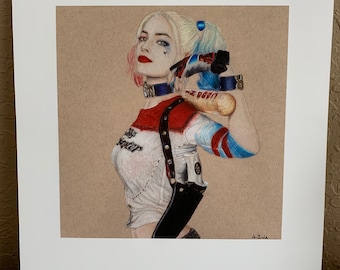 DC Harley Quinn Drawing art Print