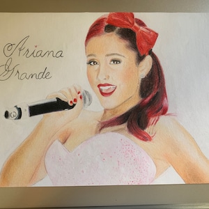 Ariana Grande Handmade Original Drawing