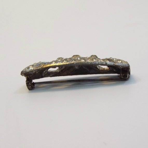 Vintage Silvery Brooch Pin - image 3